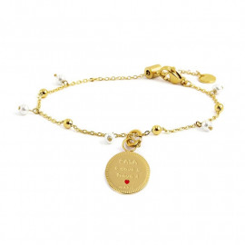 Bracciale oro con pendente "casa"