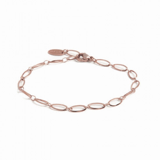 Bracciale rosè catena mista