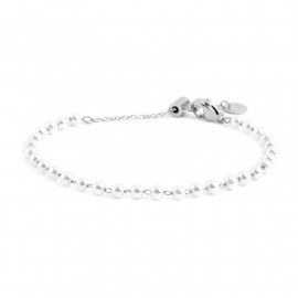 Bracciale acciaio catena con perle