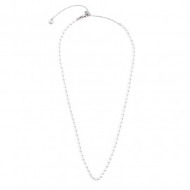 Collana acciaio catena con perle