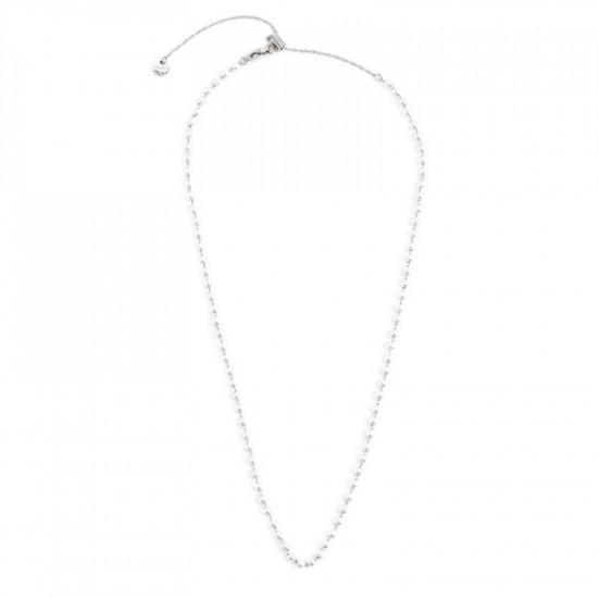 Collana acciaio catena con perle