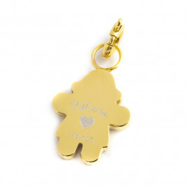 Charm oro bimba con cristalli