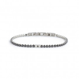 Bracciale tennis con zirconi neri 3mm
