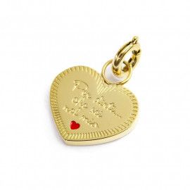 Charm oro cuore con zircone