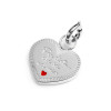 Charm acciaio cuore "Amica" con zircone