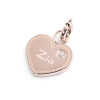 Charm rosè cuore "Zia" con zircone
