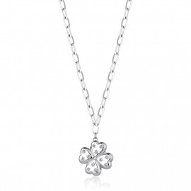 Collana stellar in acciaio, con pendente a forma di