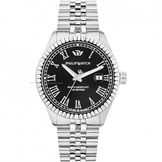 Orologio Philip Watch Caribe 41mm 3h black dial