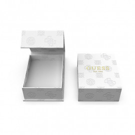 Orecchini dorati Guess con pendente a forma di cuore Huggie Me