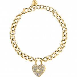 Bracciale dorato Morellato con charm a forma di cuore