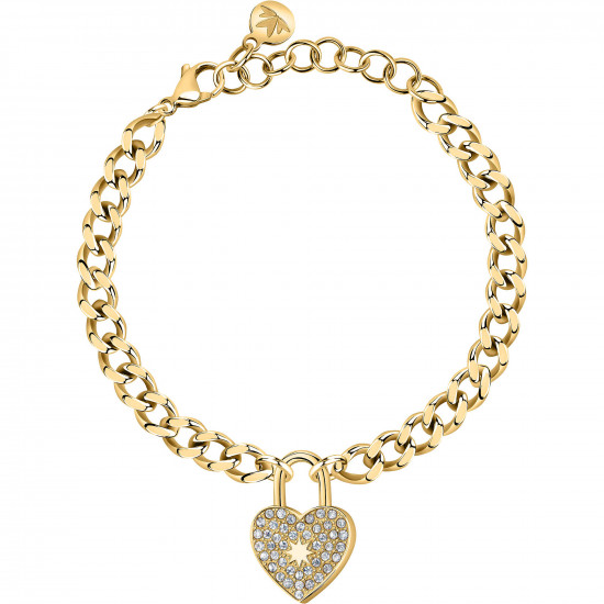 Bracciale dorato Morellato con charm a forma di cuore