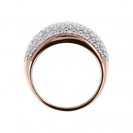 Anello a Fascia con Pavé in Cubic Zirconia