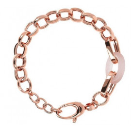 Bracciale con Catena Rolo ed Elemento Ovale in Pietra Naturale