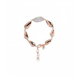 Bracciale Altissima con Foglie Rose Gold e Pavè di Cubic Zirconia