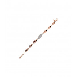 Bracciale Altissima con Foglie Rose Gold e Pavè di Cubic Zirconia