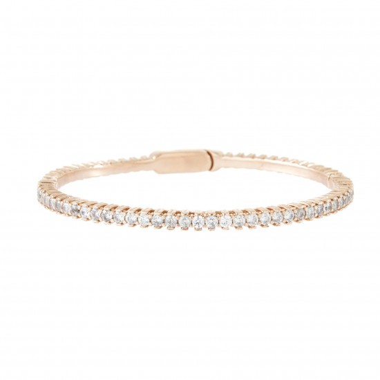 Bracciale Tennis Rigido con Cubic Zirconia