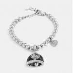 Bracciale in Metallo con campana nera e disegno centrale faraglioni