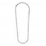 Collana cordino marrone con perle