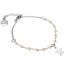 Bracciale con cristalli beige e stella