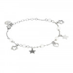 Bracciale con charms e perle naturali