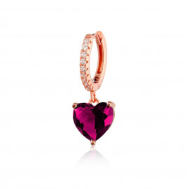 HeartLady hoop con cuore pendente