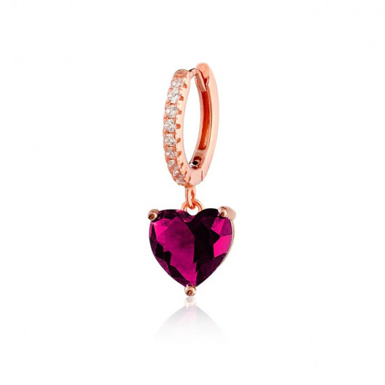 HeartLady hoop con cuore pendente