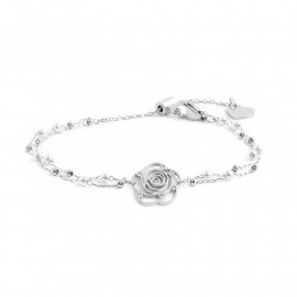 Bracciale con rosa con cristalli