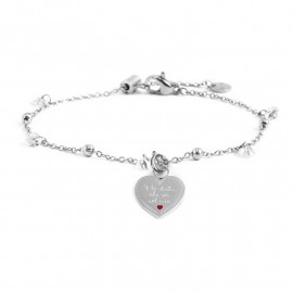 Bracciale con pendente cuore maestra