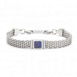 Bracciale con pietra centrale catena mesh