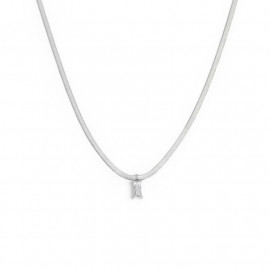 Collana catena snake con zircone baguette