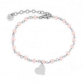 bracciale jack&co cuore con cristalli rosa