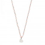 collana jack&co con cuore e cristalli rosa