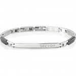 Bracciale uomo Sector Basic acciaio e pvd nero