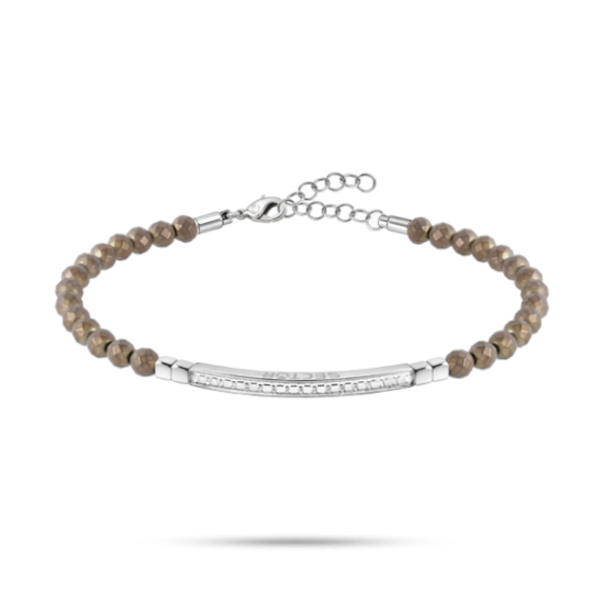 Bracciale uomo Sector Vintage in acciaio ematite marrone