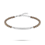 Bracciale uomo Sector Vintage in acciaio ematite marrone