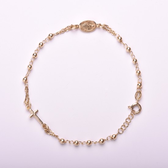 Bracciale rosario in argento 925 dorato BRL02