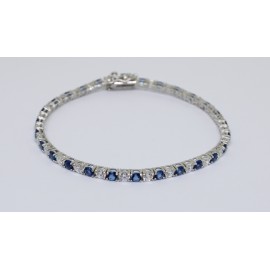 Bracciale tennis in argento 925/1000 3 MM BLU