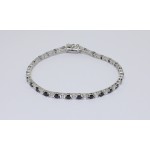 Bracciale tennis in argento 925/1000 3 MM nero