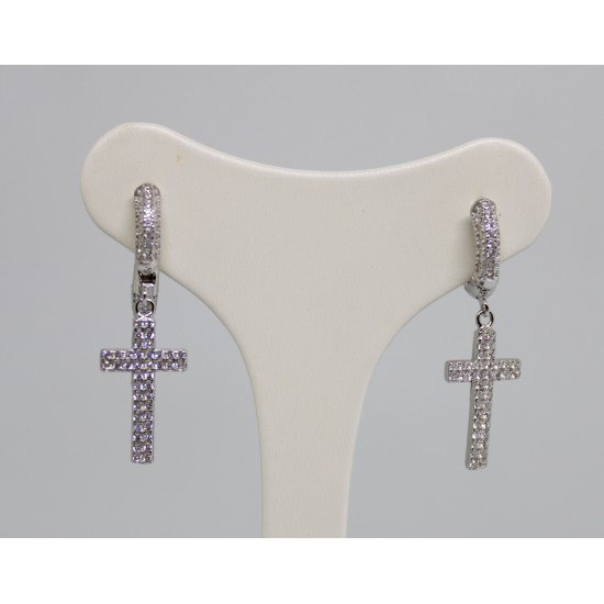 Orecchini A Croce Celtica In Argento 925 Con Chiusura A Leva Regalo Per Donna