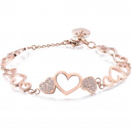 Bracciale donna S'Agapo cuore rosè Mad Love